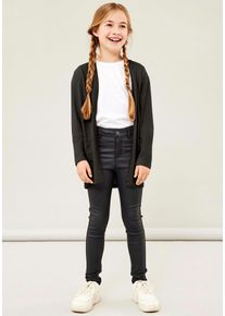 Strickjacke name it "NKFVICTI &ndash; Cardigan ohne Verschluss aus Feinstrick", M&auml;dchen, Gr. 158/164, schwarz, Feinstrick, Obermaterial: 84% Viskose, 14% Polyester, 2% Elasthan, unifarben, normal Po-bedeckend, V-Ausschnitt, blind abgesteppte Kante, Strickjacken Strickjacke, unifarben, casual, regular fit, Feinstrick, V-Ausschnitt