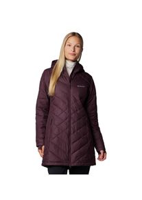 Steppmantel Columbia "Heavenly Long Hooded Jacket", Damen, Gr. XS (32), rot (moonvista), Steppware, Obermaterial: 100% Polyester, unifarben, l&auml;ssig geschnitten Po-bedeckend, hoch geschlossener Ausschnitt, eingesetzt eingefasste Kante mit Daumenl&ouml;chern, M&auml;ntel Steppmantel