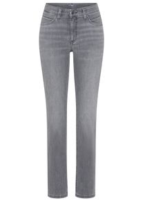 Stretch-Jeans MAC "Melanie", Damen, Gr. 46, L&auml;nge 34, carbon grau used, Denim/Jeans, Obermaterial: 88% Baumwolle, 9% Polyester, 3% Elasthan, figurbetont normal, Jeans Stretch-Jeans, Gerade geschnitten