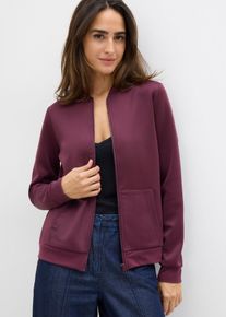 bonprix Sweatjacke aus Scuba mit Rei&szlig;verschluss, rot, Gr.52/54 (XXL), Bequeme Sweatjacke mit Rei&szlig;verschluss