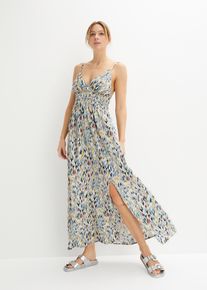 bonprix Maxikleid aus flie&szlig;ender Viskose, wei&szlig;, Gr.44, Sch&ouml;nes Kleid mit sch&ouml;nem Print, aus Viskose