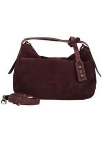 Henkeltasche Nero Giardini "Nero Giardini Taschen Veloursleder", Damen, Gr. onesize, braun (dunkelbraun), Veloursleder, Taschen