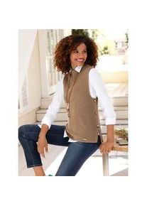 Pullunder Casual Looks "Pullunder", Damen, Gr. 36, braun (camel), 50% Baumwolle, 50% Polyacryl, unifarben, Pullover Pullunder