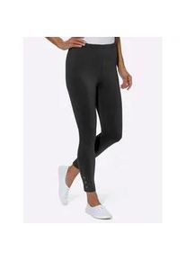Leggings Classic Basics, Damen, Gr. 44, Normalgr&ouml;&szlig;en, schwarz, 95% Baumwolle, 5% Elasthan, unifarben, 7/8-L&auml;nge, Hosen Leggings