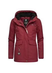 Winterjacke Ragwear "Jazmin Remake II Intl.", Damen, Gr. S (36), rot (weinrot), Obermaterial: 100% Polyester; Futter: 100% Polyester; Wattierung: 100% Polyester, figurumspielend h&uuml;ftbedeckend, hoch geschlossener Ausschnitt, mit Knopf Rippstrickb&uuml;ndchen mit Druckknopf, Jacken Winterjacke, wasserdichte Outdoorjacke mit Kapuze