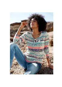 Rundhalsshirt Inspirationen "Shirt", Damen, Gr. 54, orange (koralle, gemustert), 100% Baumwolle, bedruckt, gemustert, mehrfarbig, Rundhals, Shirts Rundhalsshirt