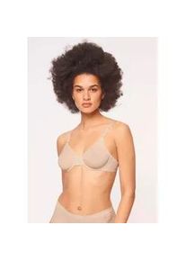 B&uuml;gel-BH Triumph "Micro Fun W", Damen, Gr. 90, Cup B, beige, Microtouch, Obermaterial: 82% Polyamid, 18% Elasthan (LYCRA), bedruckt, leicht gl&auml;nzend, unifarben, BHs B&uuml;gel-BH, nahtlos vorgeformte Cups