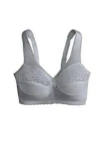 Entlastungs-BH Glamorise, Damen, Gr. 90, Cup E, grau (silbergrau), 50% Polyamid, 40% Polyester, 10% Elasthan, BHs Entlastungs-BH