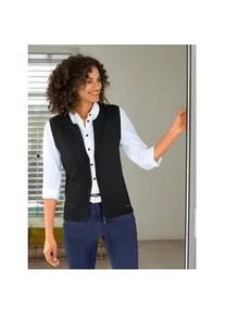 Strickweste Casual Looks, Damen, Gr. 42, schwarz, 50% Baumwolle, 50% Polyacryl, unifarben, Westen Strickweste