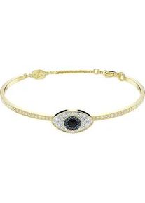 Armreif Swarovski "Symbolica B&ouml;ser Blick Magisches Auge" Gr. L, blau (gelbgoldfarben, blau, schwarz, kristallwei&szlig;, blau, schwarz, kristallwei&szlig;), Armb&auml;nder, Damen, L, Metall, Armreif, mit Swarovski Kristall