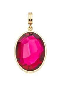 Charm-Einh&auml;nger Leonardo "Anh&auml;nger Jamira Clip&Mix", gold (gelbgoldfarben, rot, rot), Charms, Damen, Edelstahl, mit Kristallglas