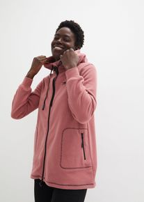 bonprix Long-Fleecejacke mit Rei&szlig;verschluss-Taschen, lila, Gr.56/58 (3XL), Fleece-Longjacke in A-Linie, aus Fleece