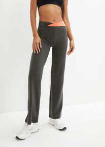 bonprix Baumwoll-Sporthose Bootcut (2er Pack), grau, Gr.44/46 (L), Ausgestellte Baumwoll-Sporthose aus einem Stretch Material (2er Pack), anthrazit meliert: 57% Baumwolle (organic)