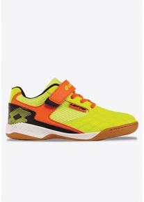 Hallenschuh Lotto, Jungen, Gr. 31, gelb (fr.gelb, fr.orange), Mesh, Synthetik, Schuhe Hallenschuh, - mit nicht-f&auml;rbender Sohle