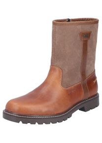 Winterstiefel Rieker, Herren, Gr. 40, braun (cognac, hellbraun), Leder, Veloursleder, Schuhe Winterstiefel, Winterboots, Rieker-TEX, mit Innenrei&szlig;verschluss, schmale Form