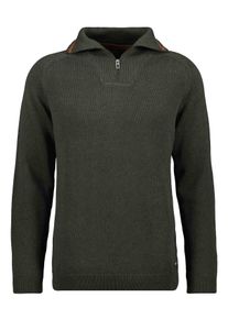 Troyer Ragman, Herren, Gr. 50, gr&uuml;n (khaki, 308), Strick, 100% Baumwolle, hoch geschlossener Ausschnitt, Pullover Troyer