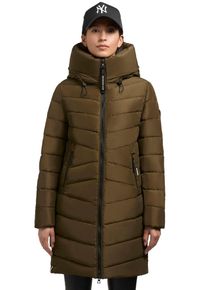 Steppmantel Khujo "PLUZ", Damen, Gr. L (40), gr&uuml;n, Steppware, Obermaterial: 100% Polyester. Futter: 100% Polyester. Wattierung: 100% Polyester, unifarben, kniefrei, M&auml;ntel Steppmantel