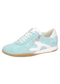 Waldl&auml;ufer Sneaker WALDL&Auml;UFER "H-PAMELA", Damen, Gr. 3,5 (36), gr&uuml;n (mint, wei&szlig;), Nappaleder, Veloursleder, kontrastfarbene Details, Schuhe Sneaker, Halbschuh, Freizeitschuh, Schn&uuml;rschuh, Komfortweite H (= sehr weit)