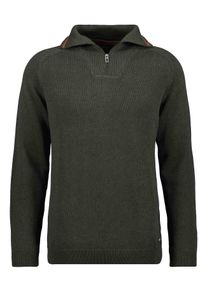 Troyer Ragman, Herren, Gr. 54, gr&uuml;n (khaki, 308), Strick, 100% Baumwolle, hoch geschlossener Ausschnitt, Pullover Troyer