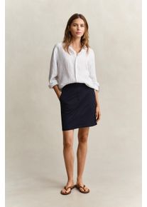 Bleistiftrock Gant "CHINO", Damen, Gr. 46, evening blau, Web, Obermaterial: 98% Baumwolle, 2% Elasthan, unifarben, regular fit kniefrei, R&ouml;cke Bleistiftrock, Regular fit mit praktischen Taschen