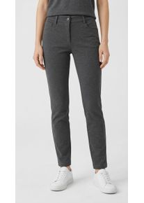 Stoffhose MAC "SLIM", Damen, Gr. 46, L&auml;nge 28, silber shadow melange, Jersey, Obermaterial: 63% Viskose, 33% Polyamid, 4% Elasthan, meliert, slim fit kn&ouml;chellang, Hosen Stoffhose, Sommerhose im Five-Pocket Style