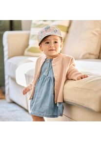 Sommerkleid MaxiMo, M&auml;dchen, Gr. 86/92, N-Gr, denim, Denim/Jeans, Obermaterial: 100% Baumwolle, Kleider Sommerkleid, Denim-Optik, R&uuml;schen&auml;rmel, Holzkn&ouml;pfe, Blau