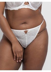 String Dorina "Yelena", Damen, Gr. XL, ivory, Spitze, Obermaterial: 51% Polyamid, 43% Polyester, 6% Elasthan, k&ouml;rpernah, Unterhosen String