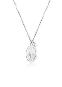 Kette mit Anh&auml;nger Elli "Halskette Marienbild Stern Glaube 925 Sterling Silber" Gr. 45, silber, Halsketten, Damen, ohne Stein, Silber 925 (Sterlingsilber), Kette mit Anh&auml;nger