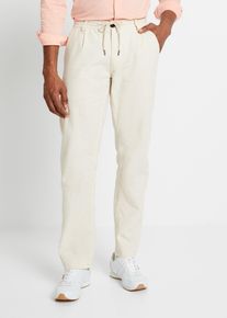 Chinohose bonprix, Herren, Gr. 60, N-Gr, sandbeige, Web, Obermaterial: 55% Leinen, 45% Baumwolle, relaxed fit, Hosen Chinohose, aus Leinen, mit B&auml;ndchen zur Weitenanpassung, relaxed fit