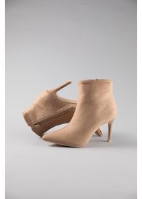 Stiefelette ANISTON SHOES, Damen, Gr. 40, beige, Velourslederimitat, Schuhe Stiefelette, Ankleboots in spitzer Form - NEUE KOLLEKTION