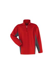 K&Uuml;BLER Longsleeve K&Uuml;BLER "Troyer", Herren, Gr. S, rot (rot, anthrazit), Obermaterial: 65% Baumwolle CO. 35% Polyester PES., Shirts Longsleeve