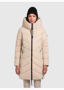 Steppmantel Khujo "DARKA2", Damen, Gr. XXL (44), beige (feather beige), Steppware, Obermaterial: 100% Polyester. Futter: 100% Nylon. Wattierung: 100% Polyester, unifarben, ca. Mitte Oberschenkel, M&auml;ntel Steppmantel