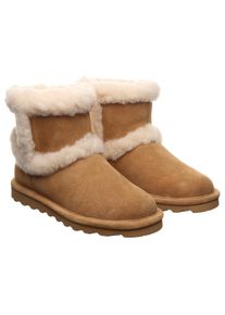 Winterboots Bearpaw "Kate", Damen, Gr. 41, hellbraun, Veloursleder, Basic, Schuhe Winterboots, Schlupfstiefel, Snowboots mit Lammfellfutter