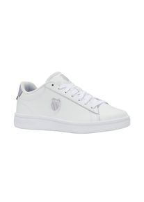 Sneaker K-Swiss "COURT SHIELD II", Damen, Gr. 38, wei&szlig; (wei&szlig;, oyster mushroom, thistle), Leder, Schuhe Sneaker