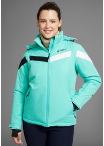 Winterjacke Maier Sports "Damen Jacke wattiert", Damen, Gr. 52, gr&uuml;n (electric gr&uuml;n), Obermaterial: 100% Polyester, Windstopperb&uuml;ndchen mit verstellbarem Klettverschluss, Jacken Winterjacke, Wasser & winddicht & atmungsaktiv in gro&szlig;en Gr&ouml;&szlig;en