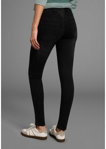 Jeansjeggings Arizona, Damen, Gr. 46, N-Gr, schwarz (schwarz washed), Denim/Jeans, Obermaterial: 98% Baumwolle, 2% Elasthan, unifarben, skinny fit lang, Jeans Jeansjeggings