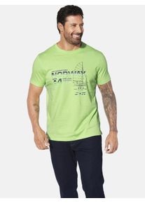 Rundhalsshirt Jan Vanderstorm "T-Shirt EILI", Herren, Gr. L, gr&uuml;n (hellgr&uuml;n), Obermaterial: 100% Baumwolle CO., Shirts Rundhalsshirt