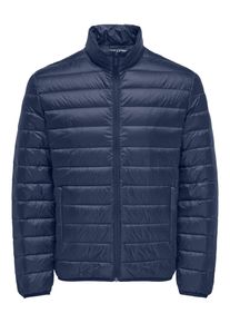 Only & Sons Steppjacke ONLY & SONS "ONSNOA LIGHT JACKET OTW CS OTL", Herren, Gr. S, blau (naval academy), Web, Obermaterial: 100% Nylon, unifarben, regular fit, Jacken Steppjacke