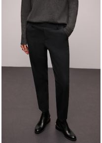 Jerseyhose Street One, Damen, Gr. 34, L&auml;nge 28, schwarz, Web, Obermaterial: 58% Viskose, 37% Nylon, 5% Elasthan. Futter: 100% Polyester, unifarben, l&auml;ssig geschnitten lang, Hosen Jerseyhose, mit Tape-Detail