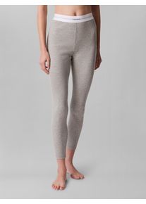 Leggings "LEGGING", Damen, Gr. XL (42/44), N-Gr, grau (grau heather), Jersey, Obermaterial: 96% Baumwolle, 4% Elasthan, Calvin Klein Underwear, meliert, k&ouml;rpernah normal, Hosen Leggings, mit Elastik-Logobund