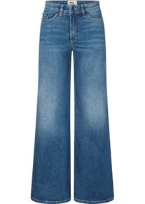 Weite Jeans MAC, Damen, Gr. 46, L&auml;nge 30, cosmic midblau used, Denim/Jeans, Obermaterial: 99% Baumwolle, 1% Elasthan, unifarben, weit lang, Jeans Weite Jeans, im Five-Pocket Style