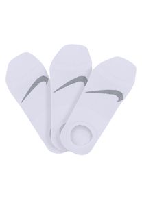 F&uuml;&szlig;linge Nike, M&auml;dchen, Gr. L (42/45), wei&szlig; (3x wei&szlig;), Elasthan, Nylon, unifarben mit Farbeinsatz, elastisch, Socken F&uuml;&szlig;linge, mit atmungsaktivem Mesh
