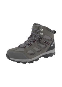 Wanderschuh Jack Wolfskin "VOJO 3 TEXAPORE MID W", Damen, Gr. 43, grau (grau, pink), Leder, Textil, Schuhe Wanderschuh, wasserdicht, Trekkingschuh