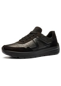 Sneaker Ara "NEW YORK", Damen, Gr. 7 (40,5), schwarz, Synthetik, Textil, Schuhe Sneaker, Plateausneaker in Komfortweite H (= sehr weit)