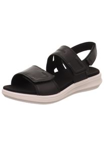 Sandale Legero "ELLA", Damen, Gr. 37, schwarz, Nappaleder, Schuhe Sandale, Sommerschuh, Sandalette, Klettschuh, mit Klettverschl&uuml;ssen
