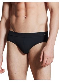 Slip Calida "Cotton Code", Herren, Gr. S (46/48), schwarz, Obermaterial: 95% Baumwolle, 5% Elasthan, unifarben, k&ouml;rpernah, Unterhosen Slip, elastisch, Single Jersey, bequem, weich, ohne Eingriff