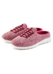 Pantolette Vivance Dreams "Sneaker, Hausschuh", Damen, Gr. 40, lila (beere), Obermaterial: 100% Textilmaterial. Decksohle: 100% Textilmaterial. Futter: 100% Textilmaterial. Laufsohle: 100% Synthetik, meliert, unifarben, Basic, Schuhe Pantolette, Slipper, Pantoffel, Clog VEGAN