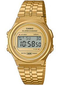 Chronograph CASIO VINTAGE, gold (goldfarben), Armbanduhren, Damen, Chronograph, Quarzuhr, Armbanduhr, Damenuhr, Herrenuhr, Digitaluhr,Edelstahlarmband