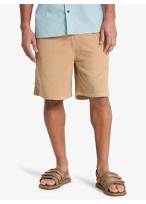 Shorts Quiksilver "TAXER CORD WS", Herren, Gr. M (50), N-Gr, khaki, Cord, Obermaterial: 100% Baumwolle, unifarben, knieumspielend, Hosen Shorts, sportlich, bequemer Sitz