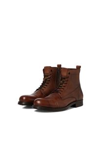 Jack & Jones Schn&uuml;rboots JACK & JONES "JFWSHAUN", Herren, Gr. 44, cognac used, Leder, Schuhe Schn&uuml;rboots, mit Innenrei&szlig;verschluss